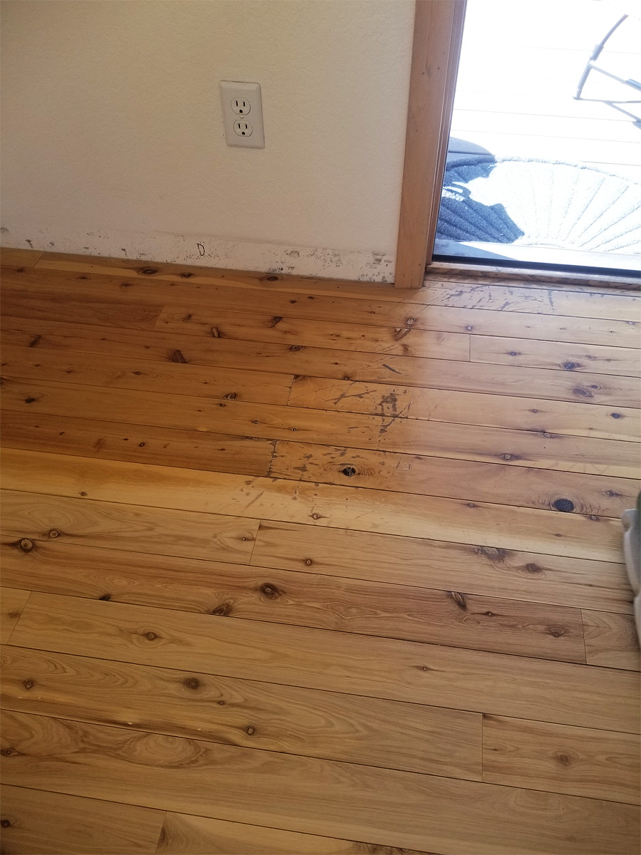 Previous Damaged Wood Flooring