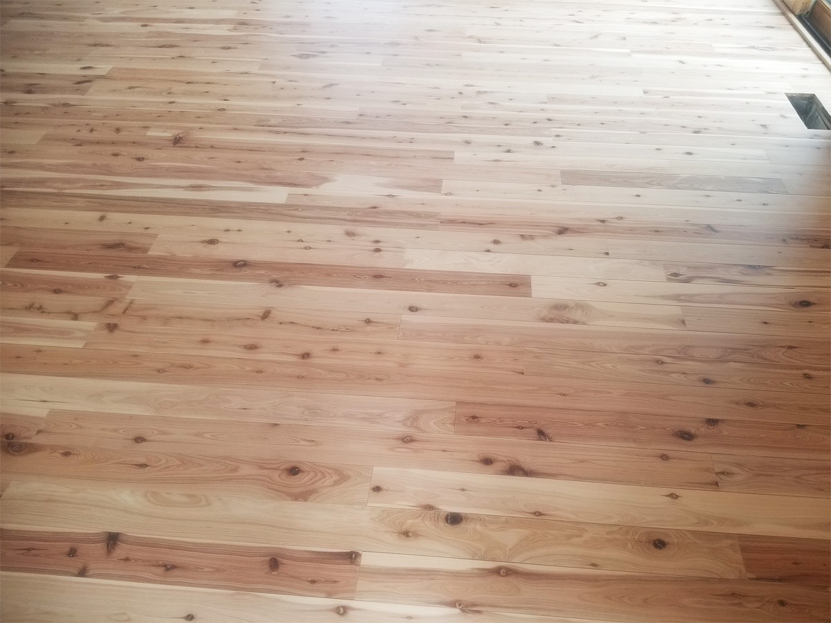 Refinished Wood Flooring Closeup