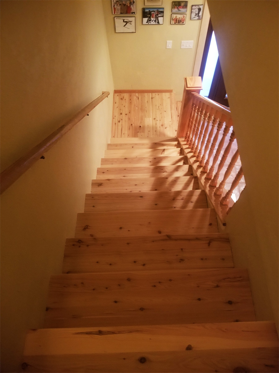 Wood Stairs and Railing