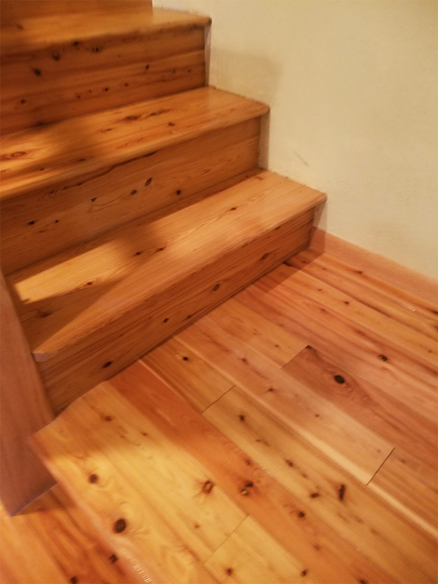Custom Wood Stairs Closeup