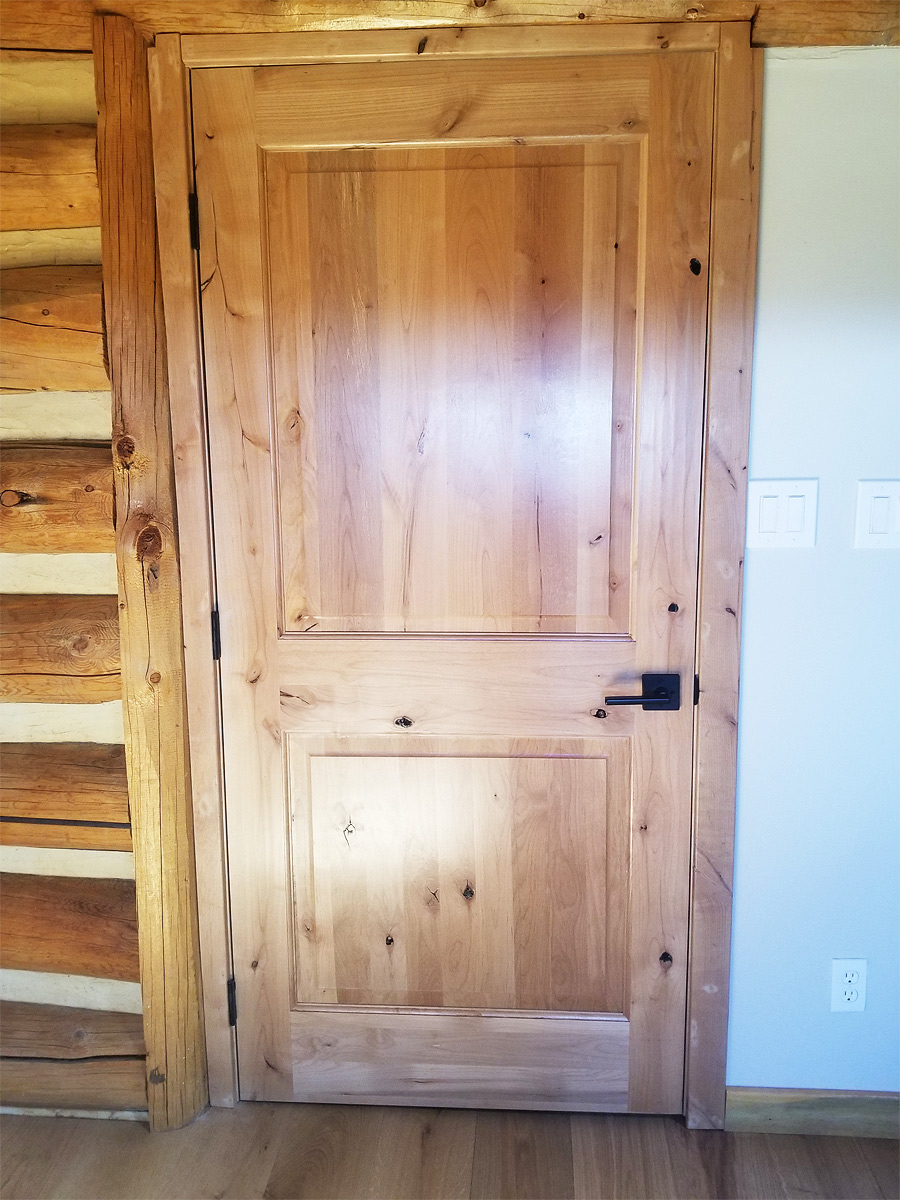Log Home New Door