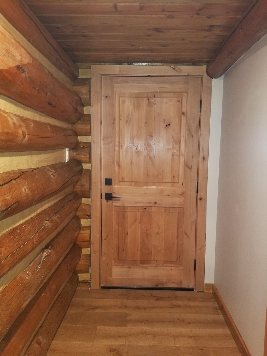 Refurbished Log Home Hallway