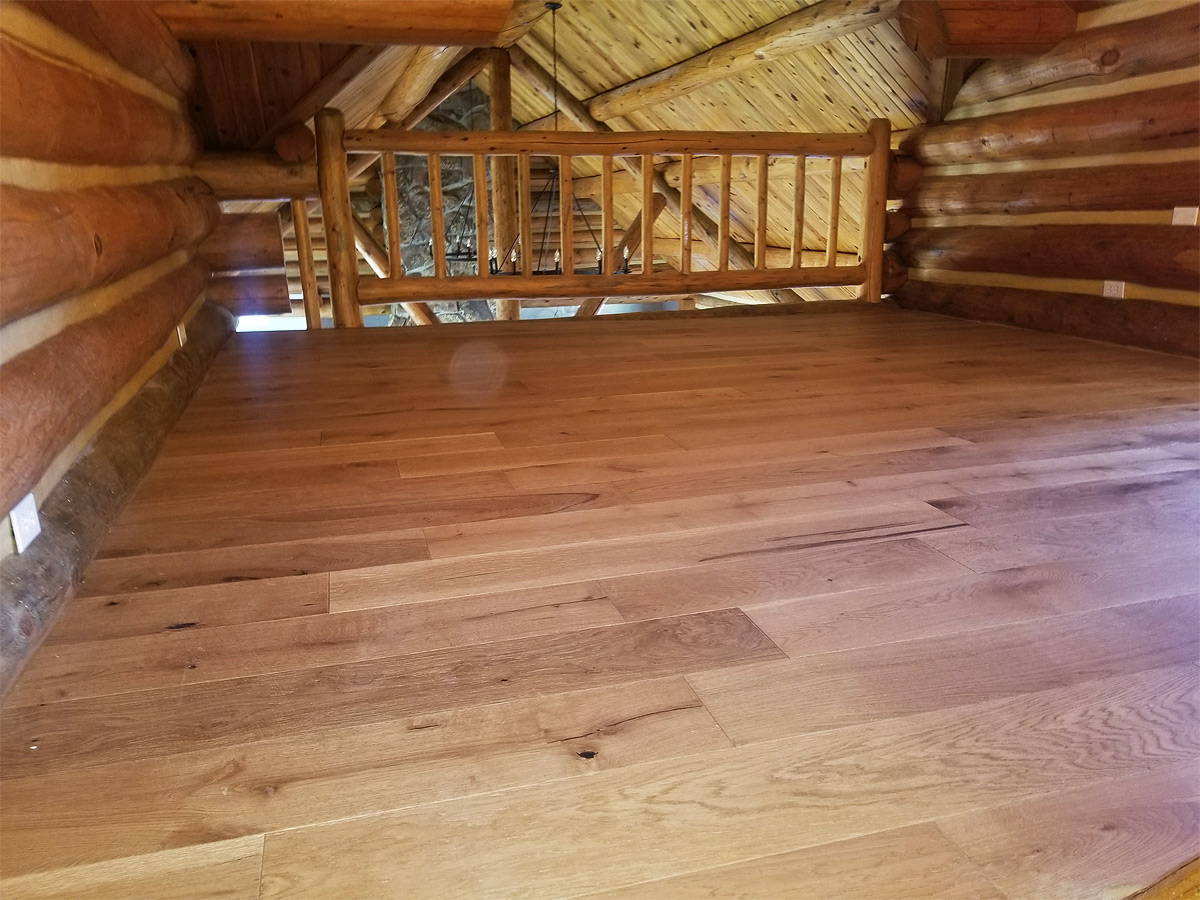 Stairs Reconditioned Log Home