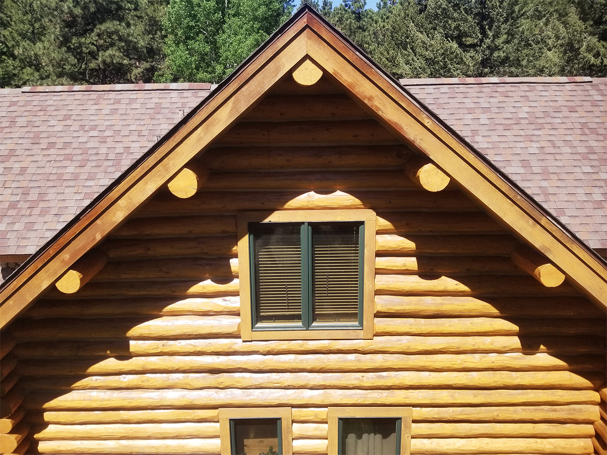Log Home Upper Floor and Roof