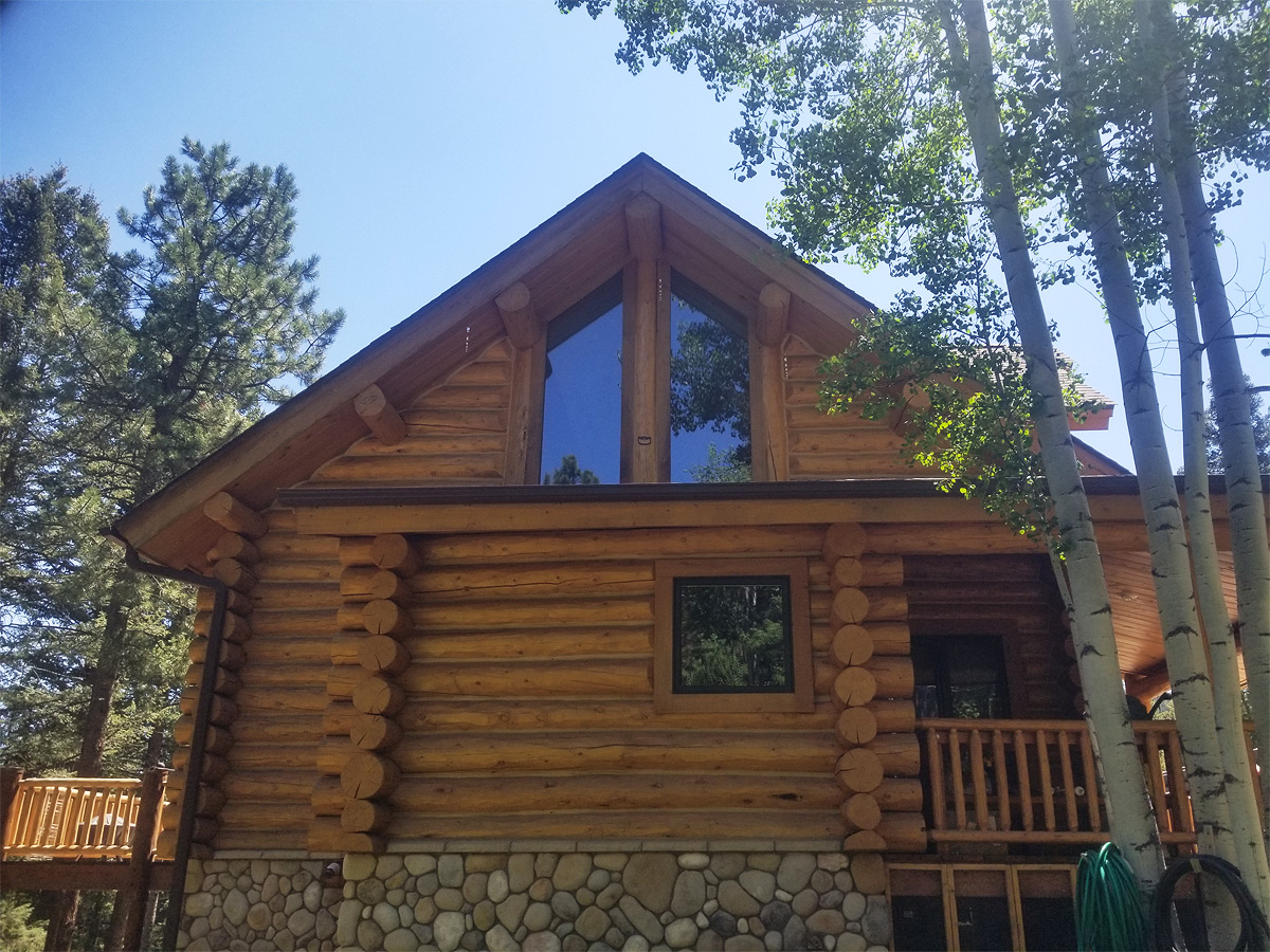 Log Home Completed Full View