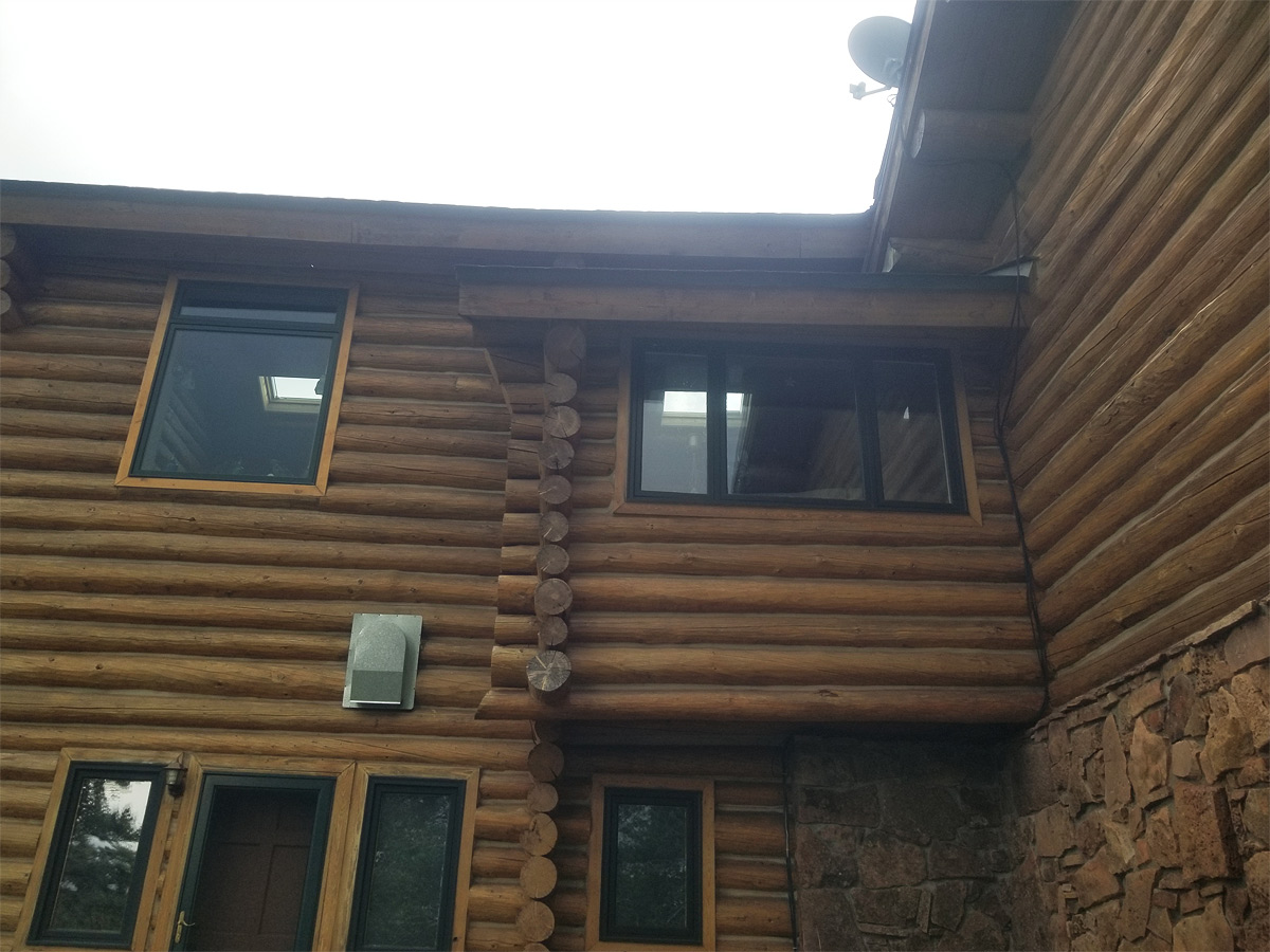 Log Home Front View