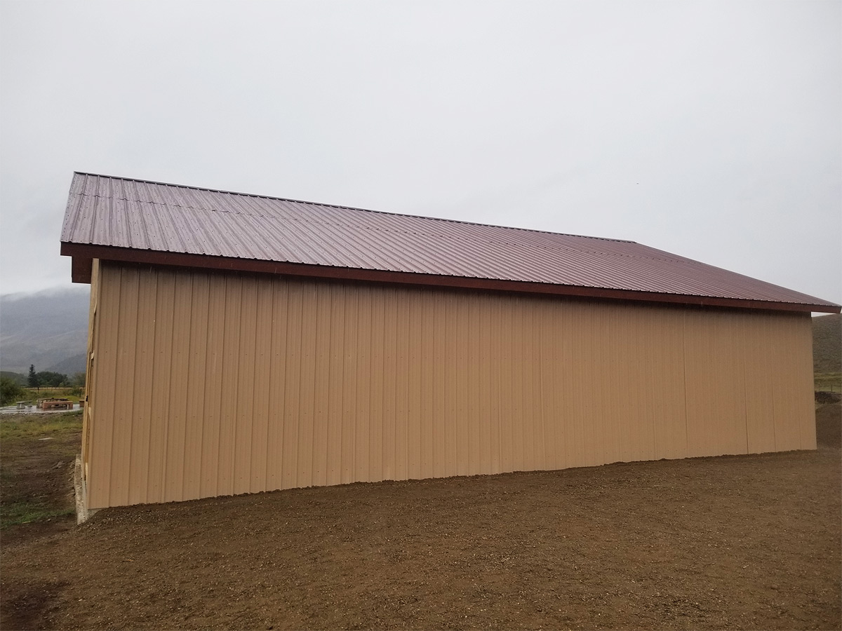 Storage Building with Siding Installed