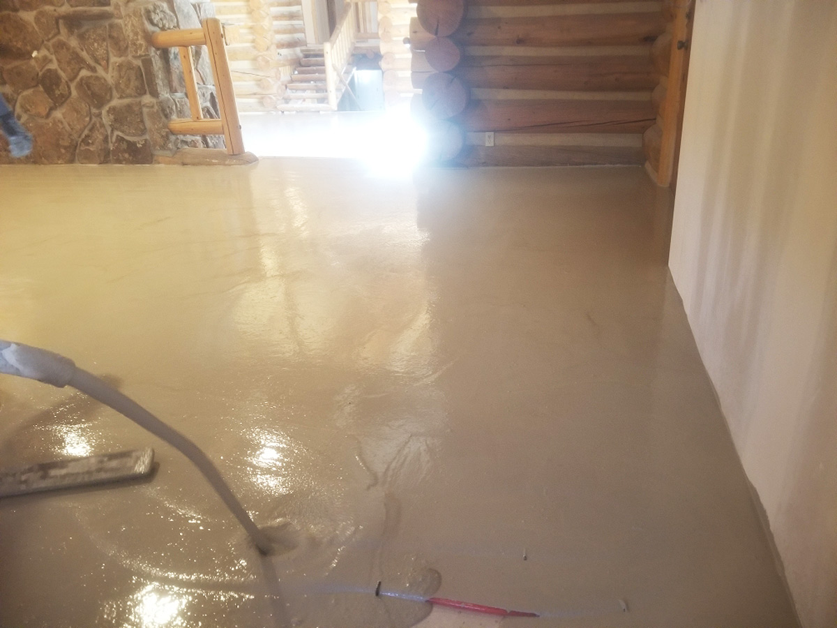 In Floor Solar Heating Cement Pour