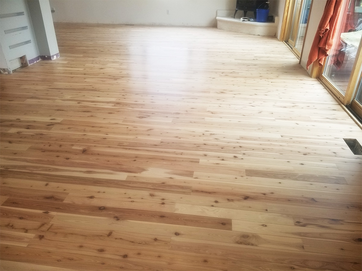 Refinished Wood Flooring Closeup