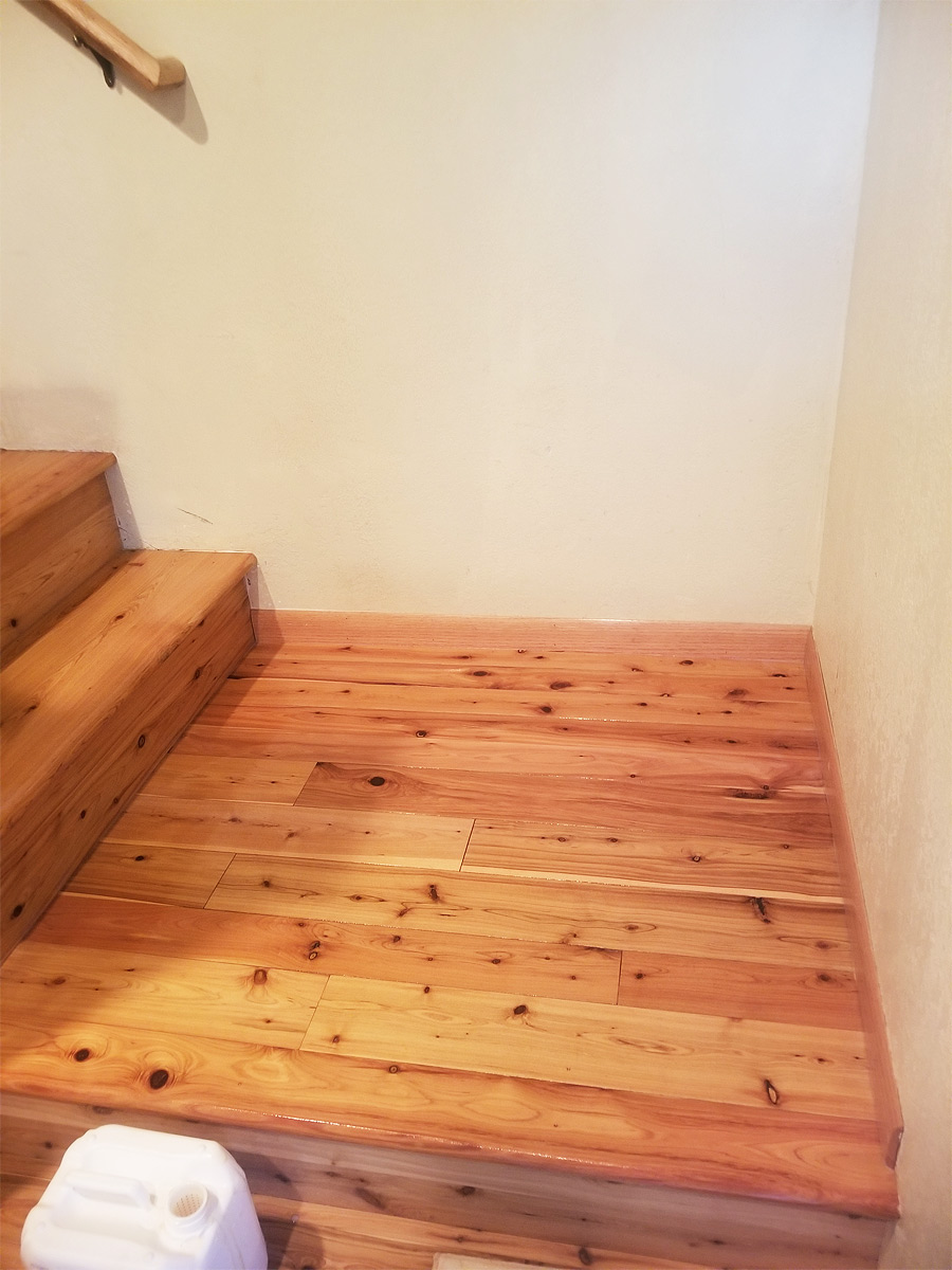 Wood Stairs Platform