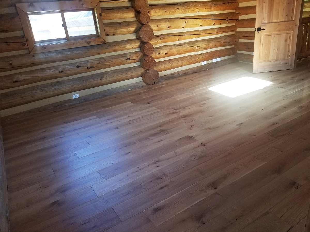 Custom Log Home Flooring