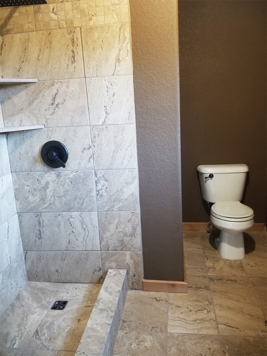 Marble Tile and Shower View