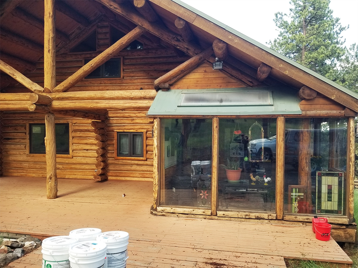 Log Home Sunroom