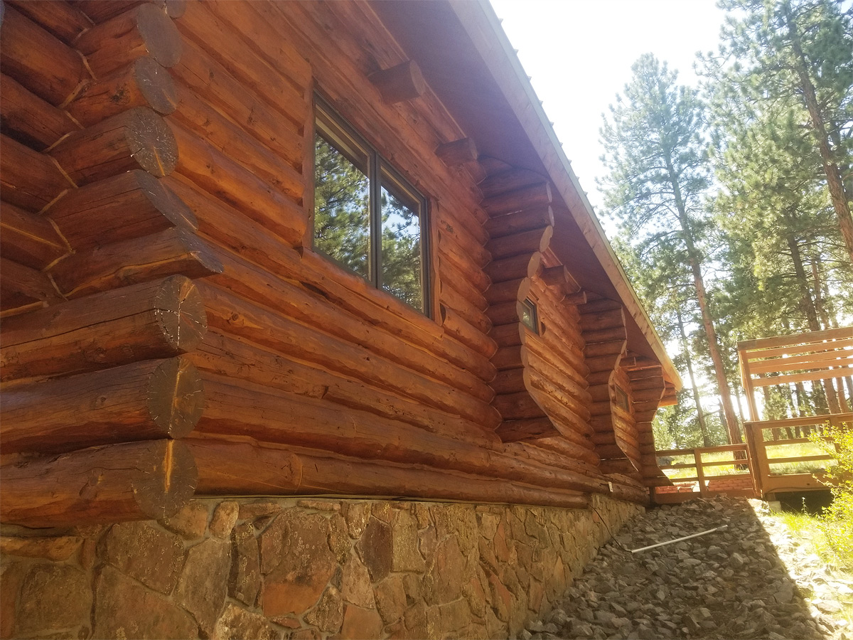 Log Home Side View