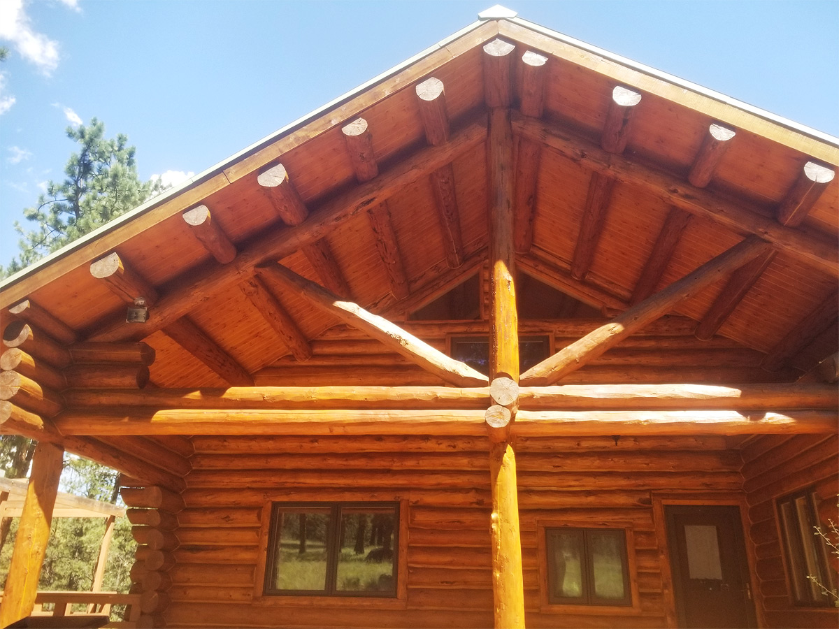 Log Home Entrance View