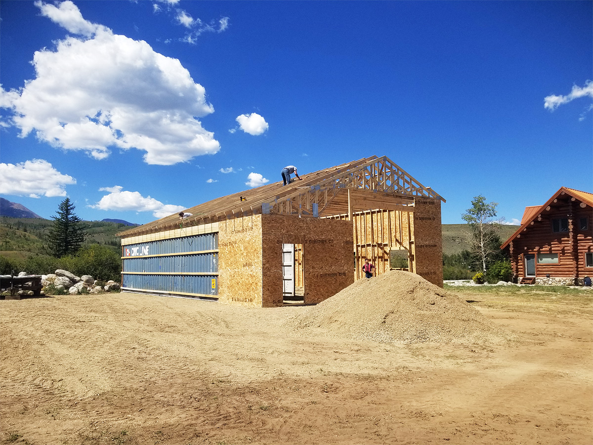 Storage Building Framed and Roof Construction