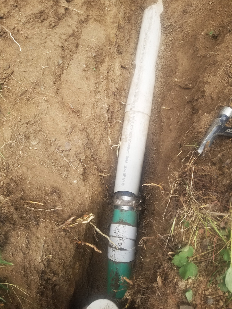 Replacement Drain Field Pipe