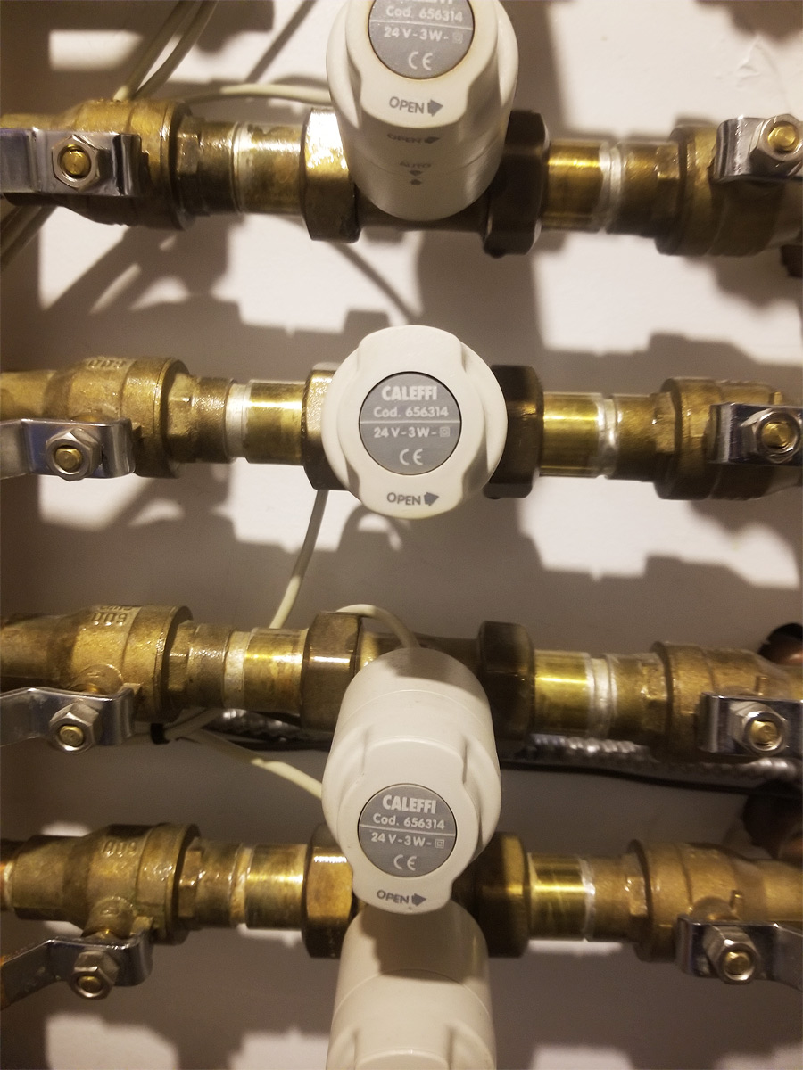 Water Heating Valves Closeup