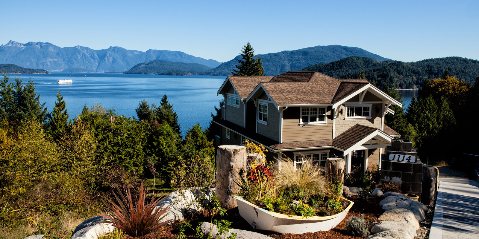 House on lake