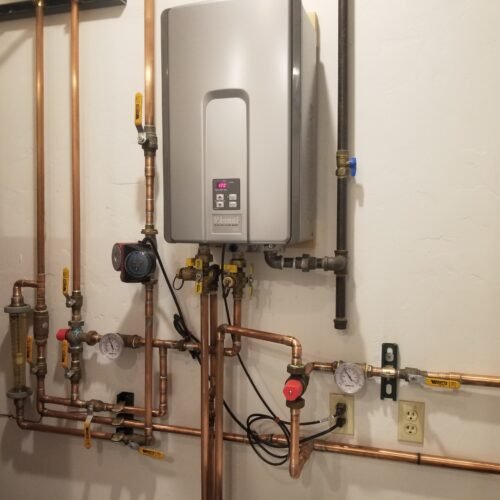Tankless water heating system project