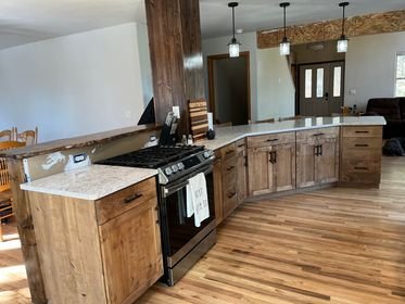 Custom kitchen woodworking project by Sinrom Construction